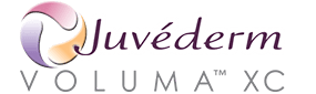 The logo of the brand juvederm in black color